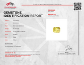 16.45 Carat Natural Yellow Sapphire Emerald Cut
